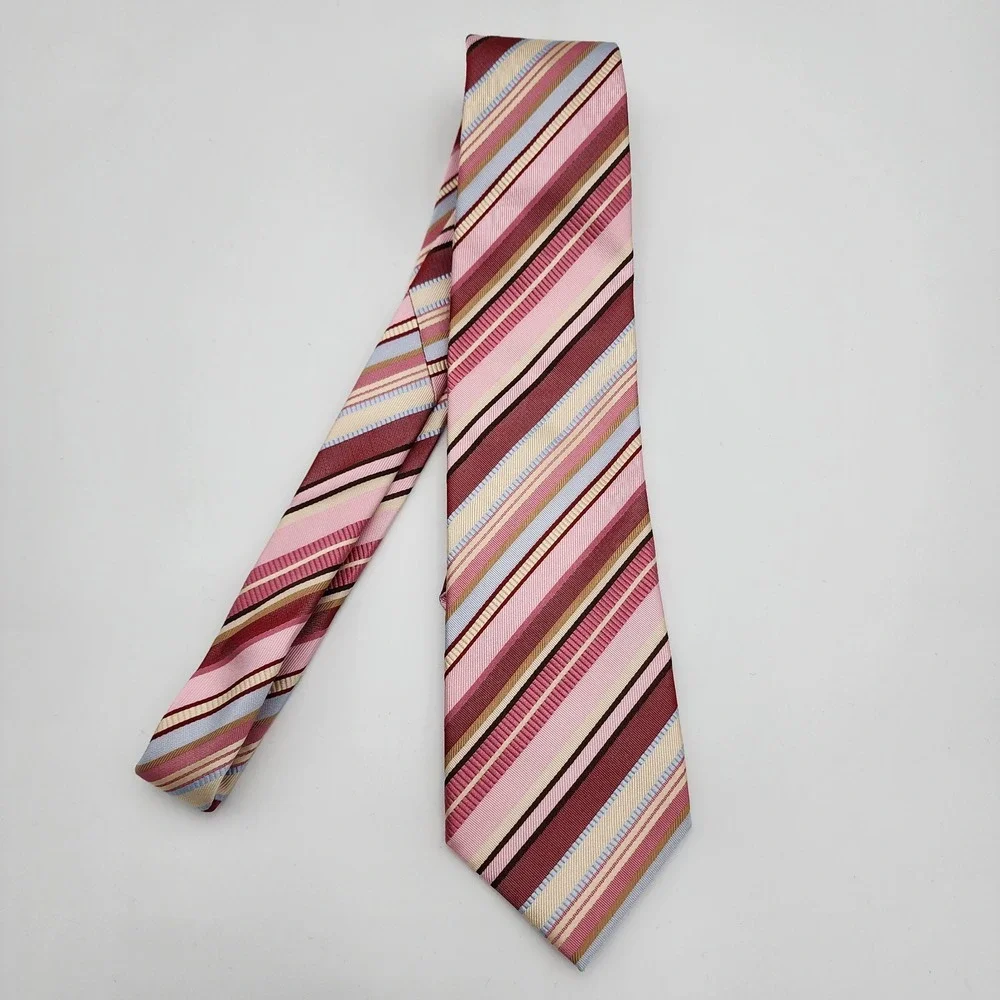 Charles Tyrwhitt Multicolor Striped Men's 100% Silk Tie.‎ Made In Italy NWOT